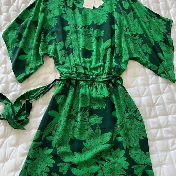 Megan Park Senna Silk Belted Dress - Picture 2 of 2